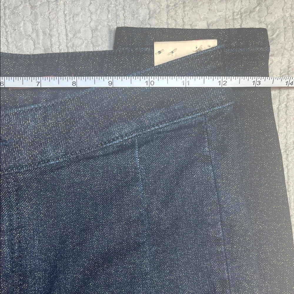 Pilcro high rise denim sparkly fabric denim leggings size 26